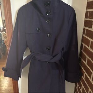 Worthington Size Large Dark Purple Trench Coat
